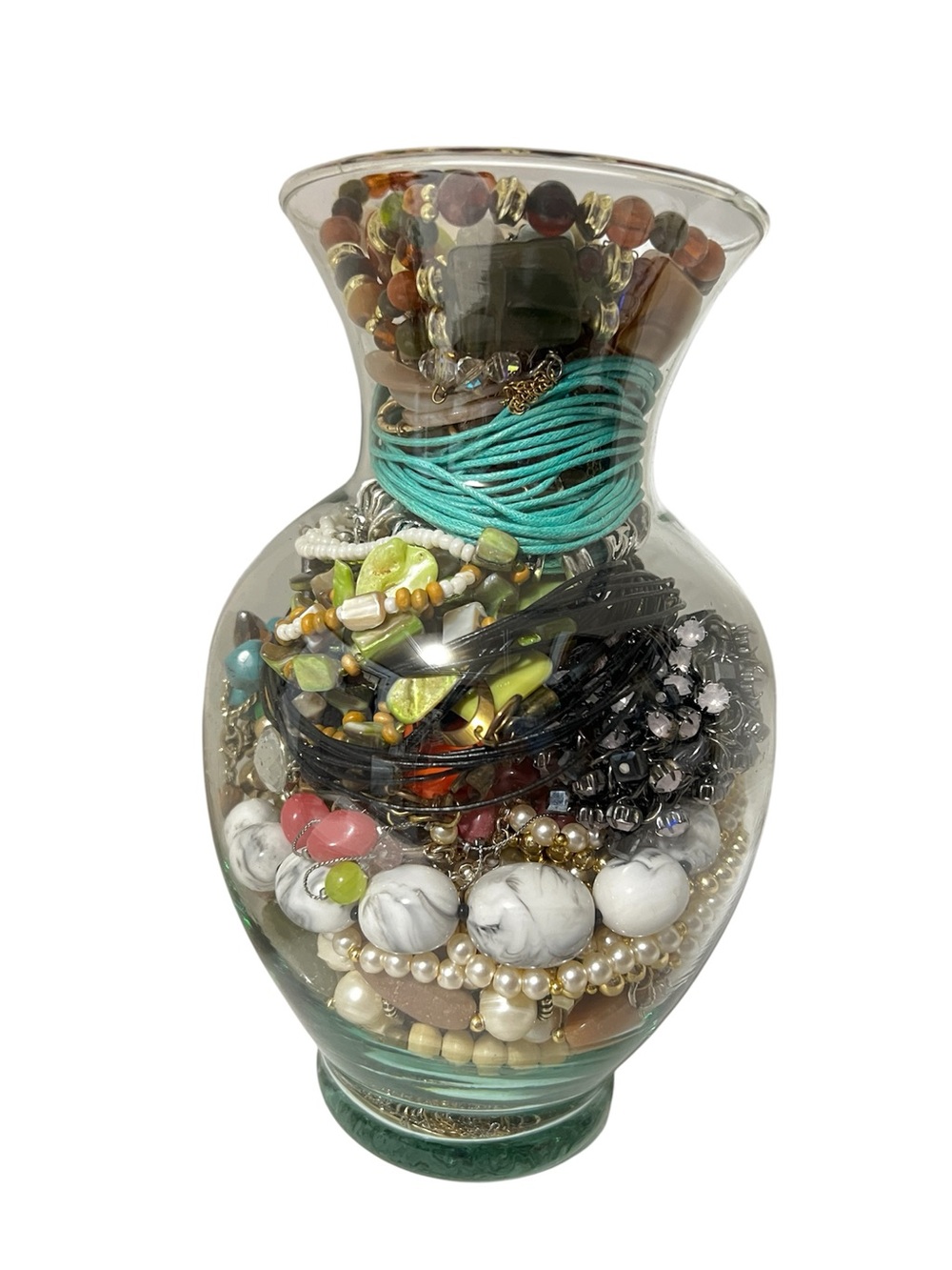 Mystery Vintage to Now Jewelry Jar  Wearable  Necklaces 4.3 Pounds